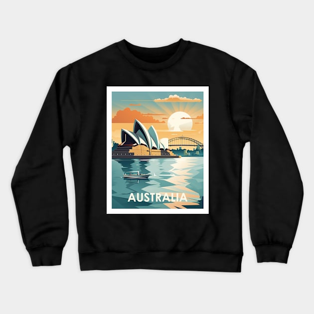 AUSTRALIA Art Crewneck Sweatshirt by MarkedArtPrints